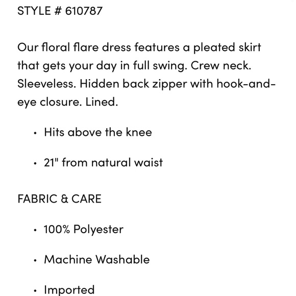 Ann Taylor Floral Pleated Flare Dress NWT - Picture 4 of 7